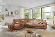 KAWOLA Sofa MADELINE Ecksofa mit Recamiere Cord rost, Links