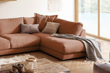 KAWOLA Sofa MADELINE Wohnlandschaft U-Form Cord rost