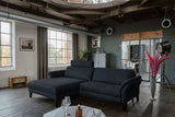 KAWOLA Sofa MALTA Ecksofa Stoff schwarz