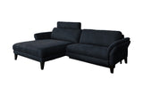 KAWOLA Sofa MALTA Ecksofa Stoff schwarz