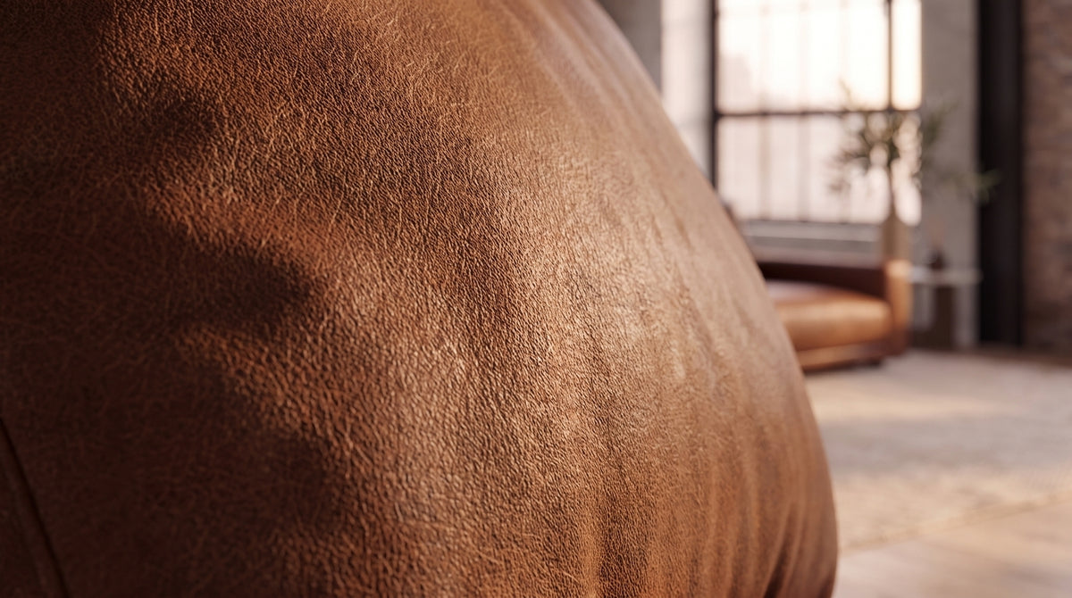 KAWOLA Sofa MARLIN Ecksofa Lederfaserstoff cognac