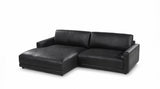 KAWOLA Sofa MARLIN Ecksofa Lederfaserstoff schwarz