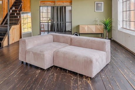 KAWOLA Sofa MIA Modulares Sofa 6-tlg. Cord taupe