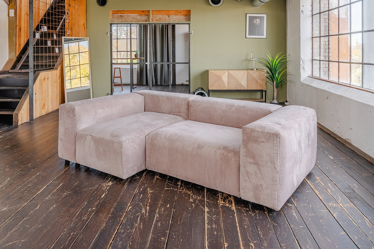 KAWOLA Sofa MIA Modulares Sofa 6-tlg. Cord taupe