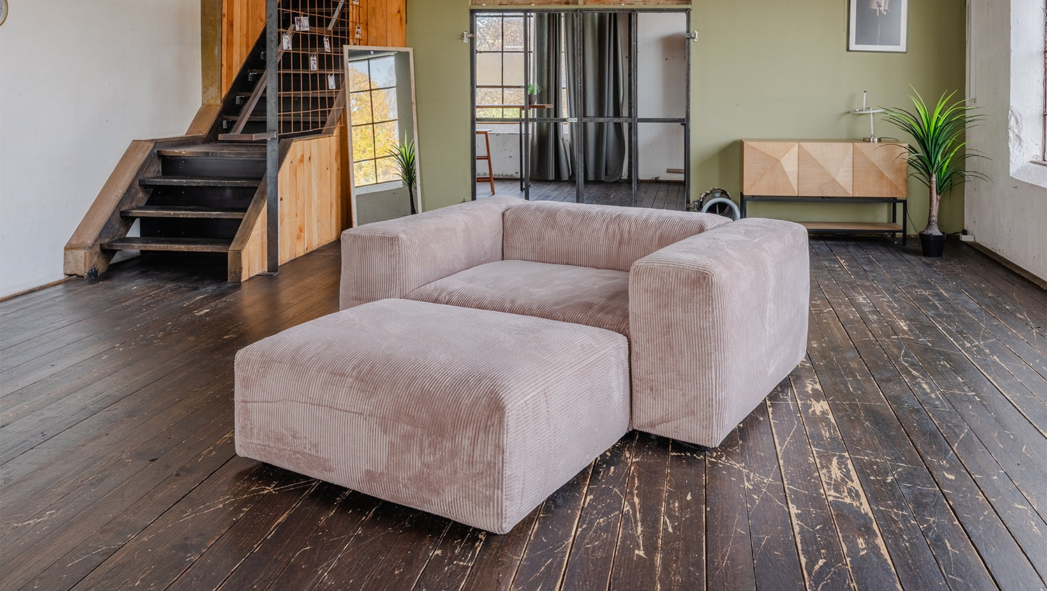 KAWOLA Sofa MIA Modulares Sofa 6-tlg. Cord taupe