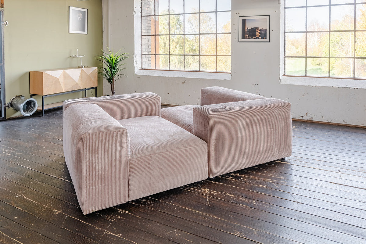KAWOLA Sofa MIA Modulares Sofa 6-tlg. Cord taupe