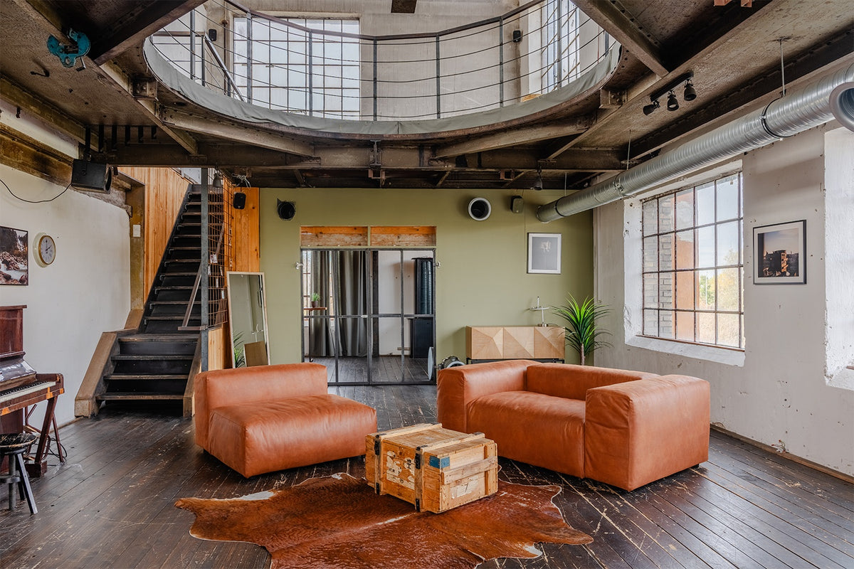 KAWOLA Sofa MIA Modulares Sofa 6-tlg. Lederfaserstoff cognac
