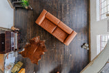 KAWOLA Sofa MIA Modulares Sofa 6-tlg. Lederfaserstoff cognac