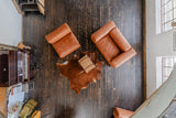 KAWOLA Sofa MIA Modulares Sofa 6-tlg. Lederfaserstoff cognac