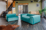 KAWOLA Sofa MIA Modulares Sofa 6-tlg. Velvet grün