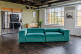 KAWOLA Sofa MIA Modulares Sofa 6-tlg. Velvet grün
