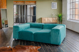 KAWOLA Sofa MIA Modulares Sofa 6-tlg. Velvet grün
