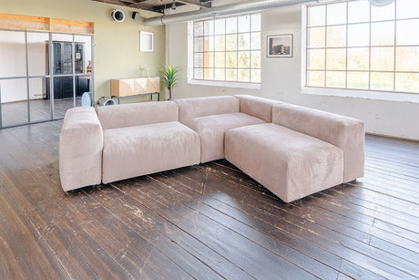 KAWOLA Sofa MIA Modulares Sofa 8-tlg. Cord taupe
