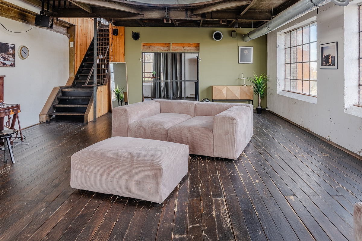 KAWOLA Sofa MIA Modulares Sofa 8-tlg. Cord taupe