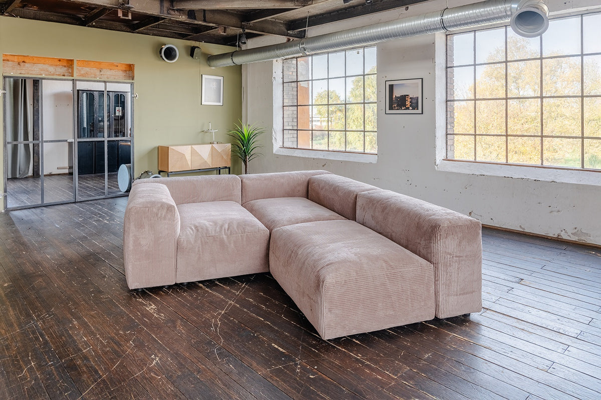 KAWOLA Sofa MIA Modulares Sofa 8-tlg. Cord taupe