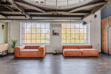 KAWOLA Sofa MIA Modulares Sofa 8-tlg. Lederfaserstoff cognac