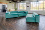 KAWOLA Sofa MIA Modulares Sofa 8-tlg. Velvet grün