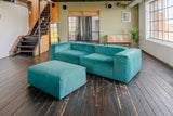 KAWOLA Sofa MIA Modulares Sofa 8-tlg. Velvet grün