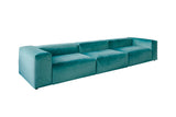 KAWOLA Sofa MIA Modulares Sofa 8-tlg. Velvet grün