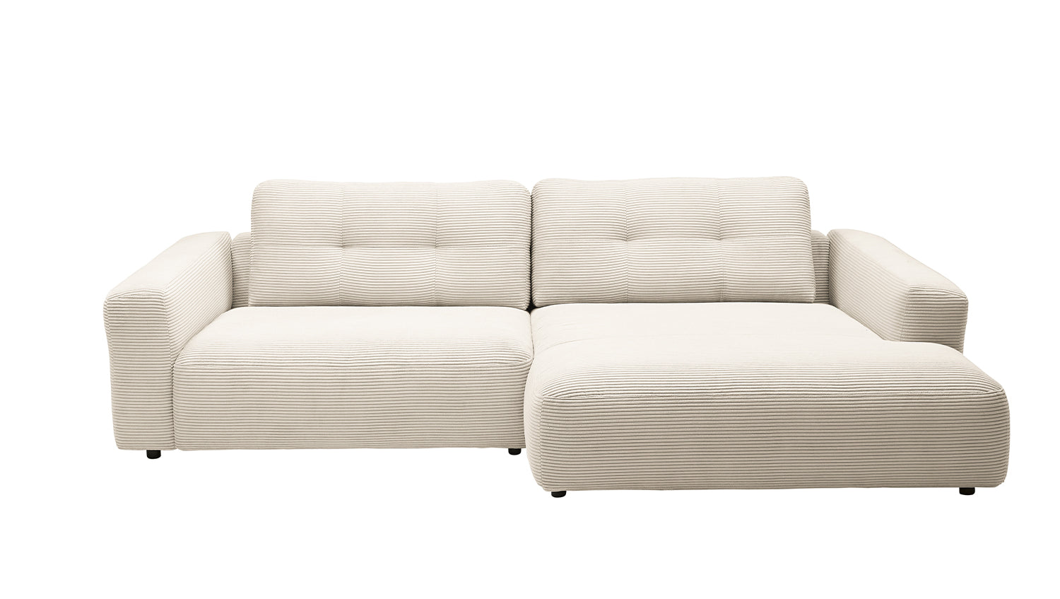 KAWOLA Sofa MIKA Ecksofa Cord cremeweiß