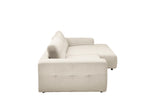 KAWOLA Sofa MIKA Ecksofa Cord cremeweiß