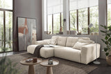 KAWOLA Sofa MIKA Ecksofa Cord cremeweiß, 276 x 167, Links