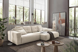 KAWOLA Sofa MIKA Ecksofa Cord cremeweiß, 296 x 167, Rechts
