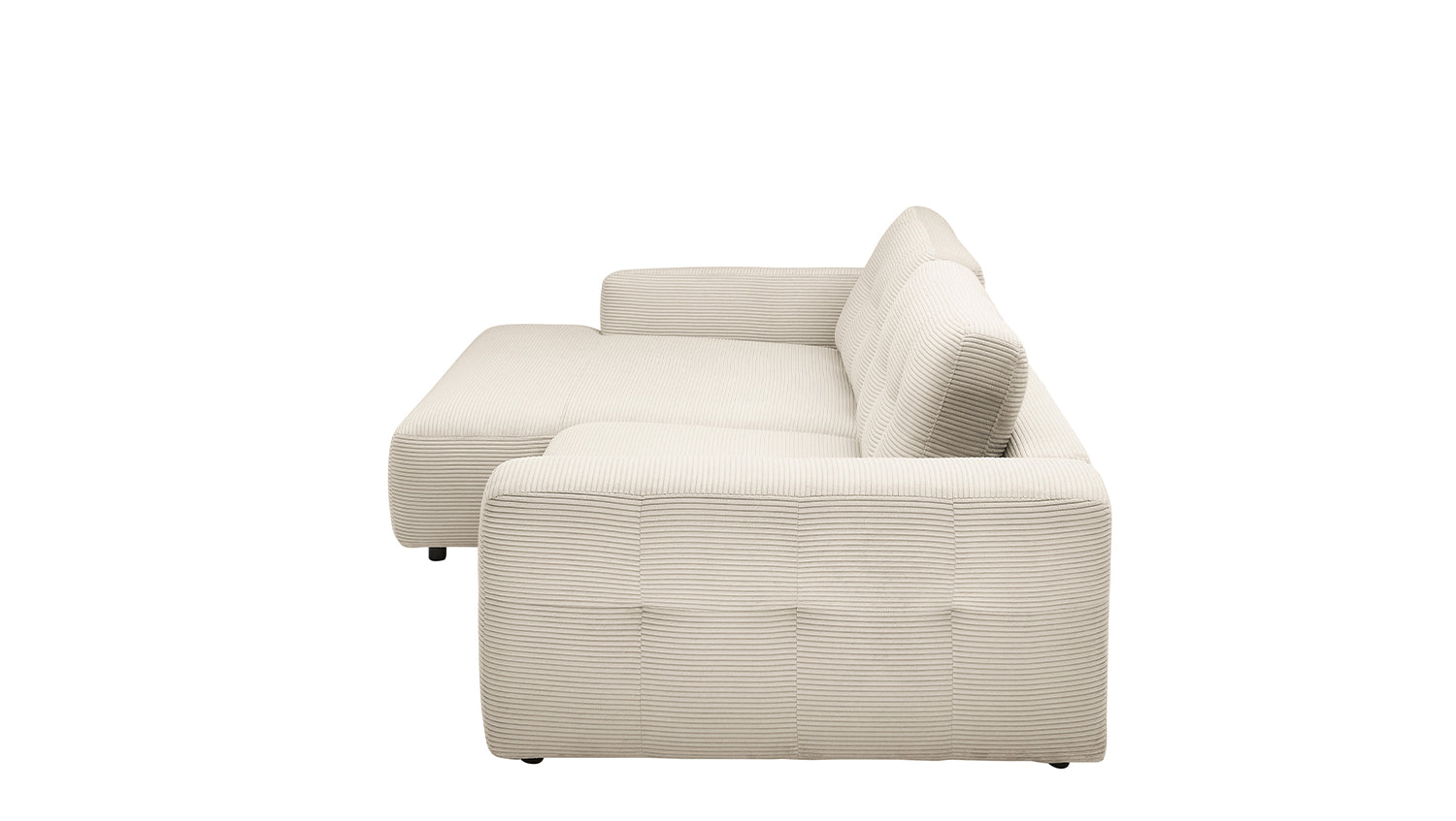 KAWOLA Sofa MIKA Ecksofa Cord cremeweiß