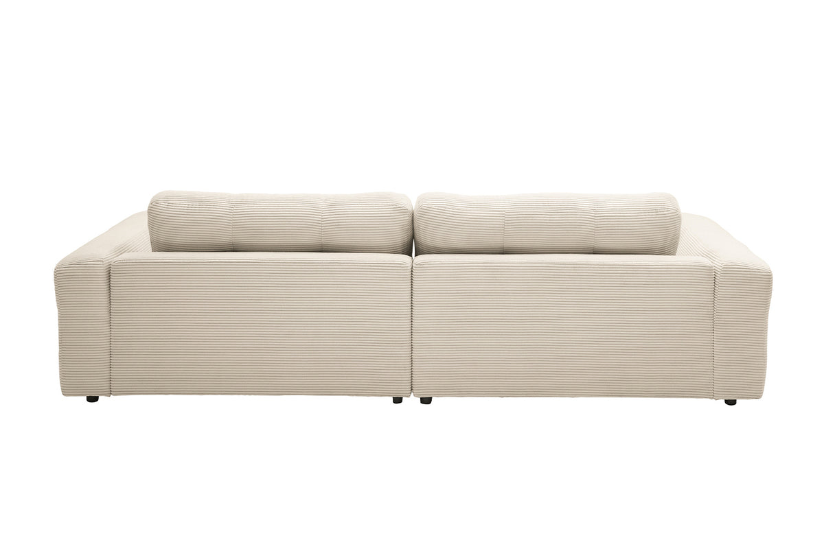 KAWOLA Sofa MIKA Ecksofa Cord cremeweiß