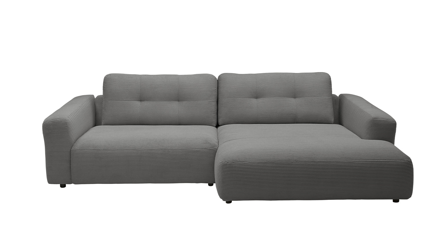KAWOLA Sofa MIKA Ecksofa Cord grau
