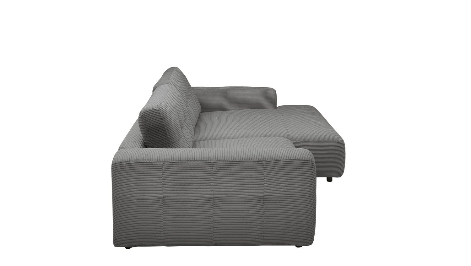 KAWOLA Sofa MIKA Ecksofa Cord grau