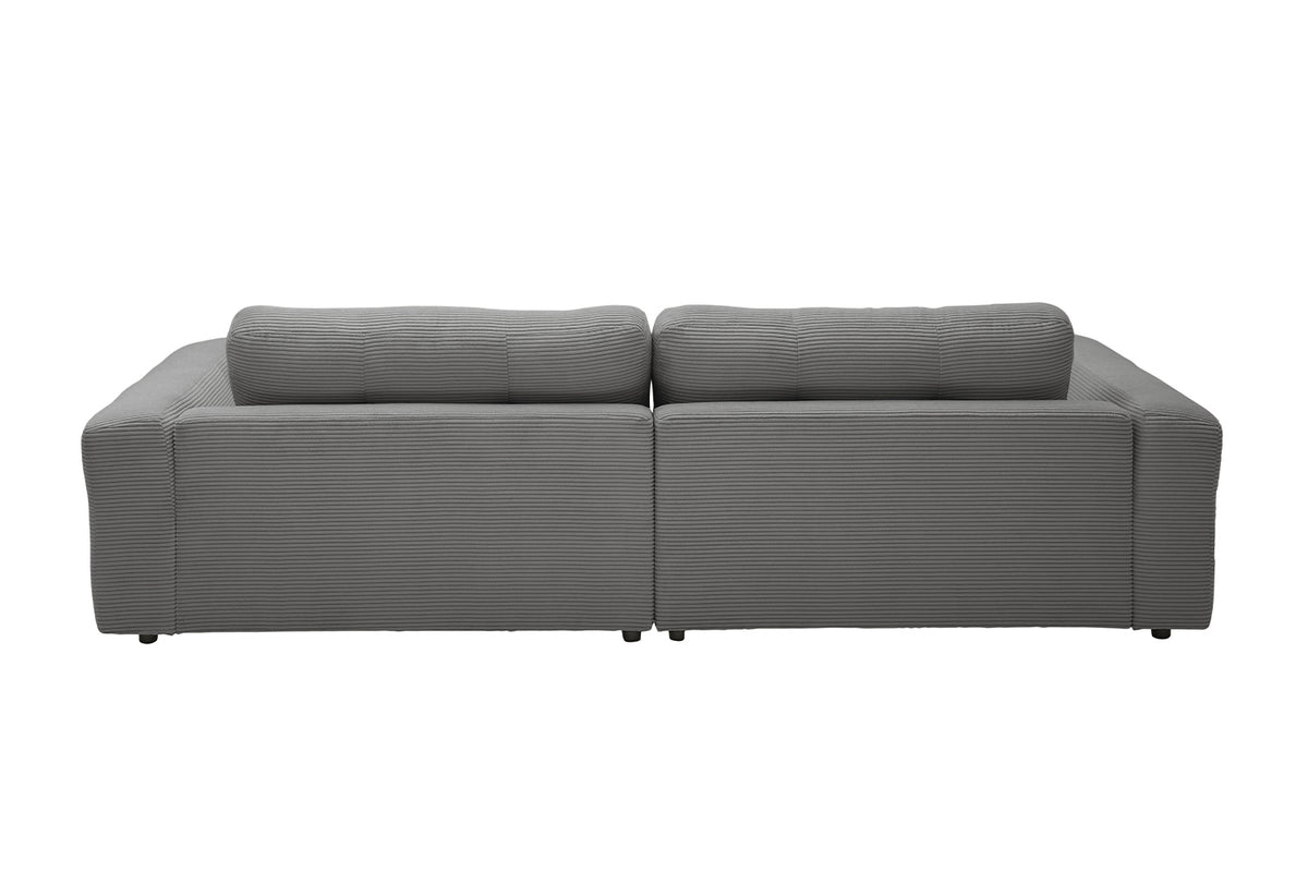 KAWOLA Sofa MIKA Ecksofa Cord grau