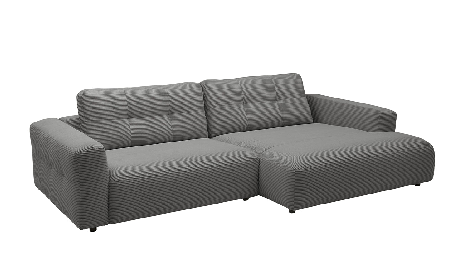 KAWOLA Sofa MIKA Ecksofa Cord grau