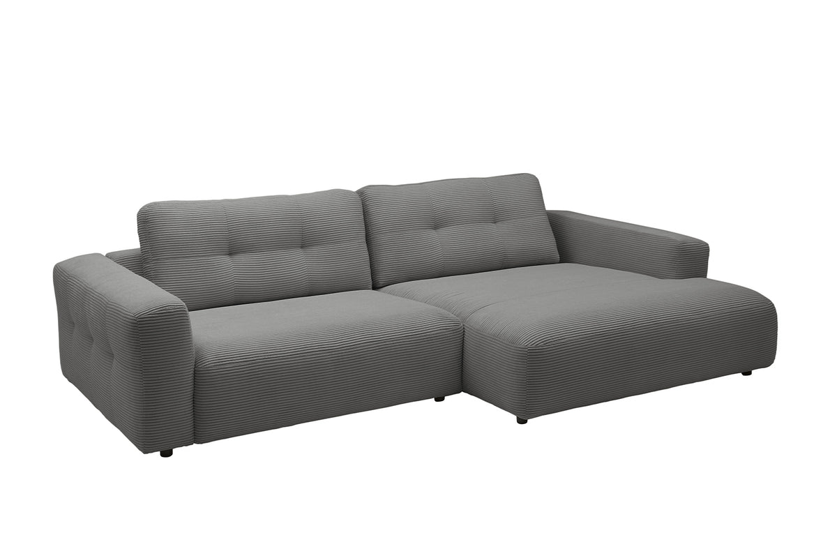 KAWOLA Sofa MIKA Ecksofa Cord grau
