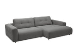 KAWOLA Sofa MIKA Ecksofa Cord grau