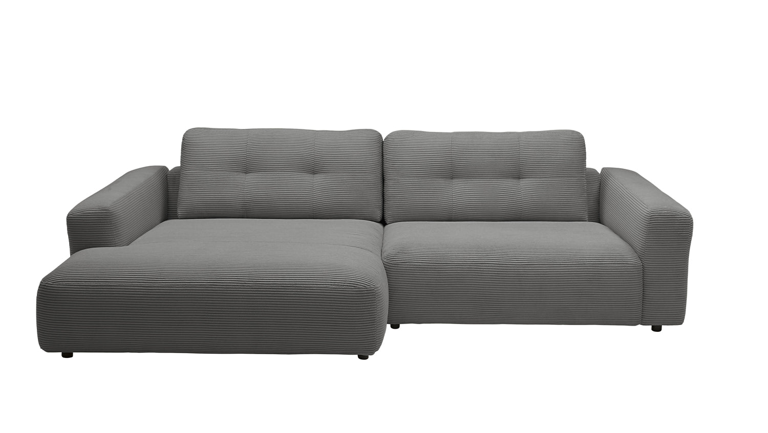 KAWOLA Sofa MIKA Ecksofa Cord grau