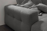 KAWOLA Sofa MIKA Ecksofa Cord grau