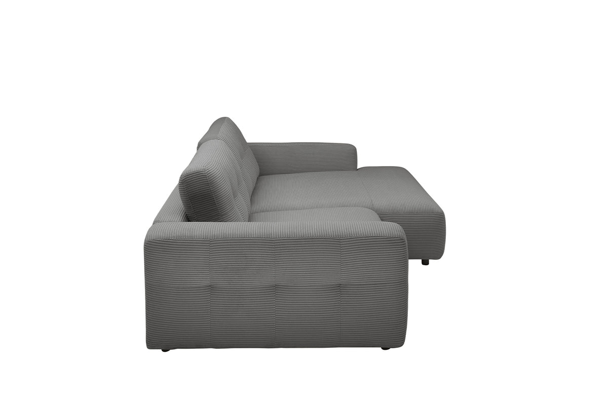 KAWOLA Sofa MIKA Ecksofa Cord grau
