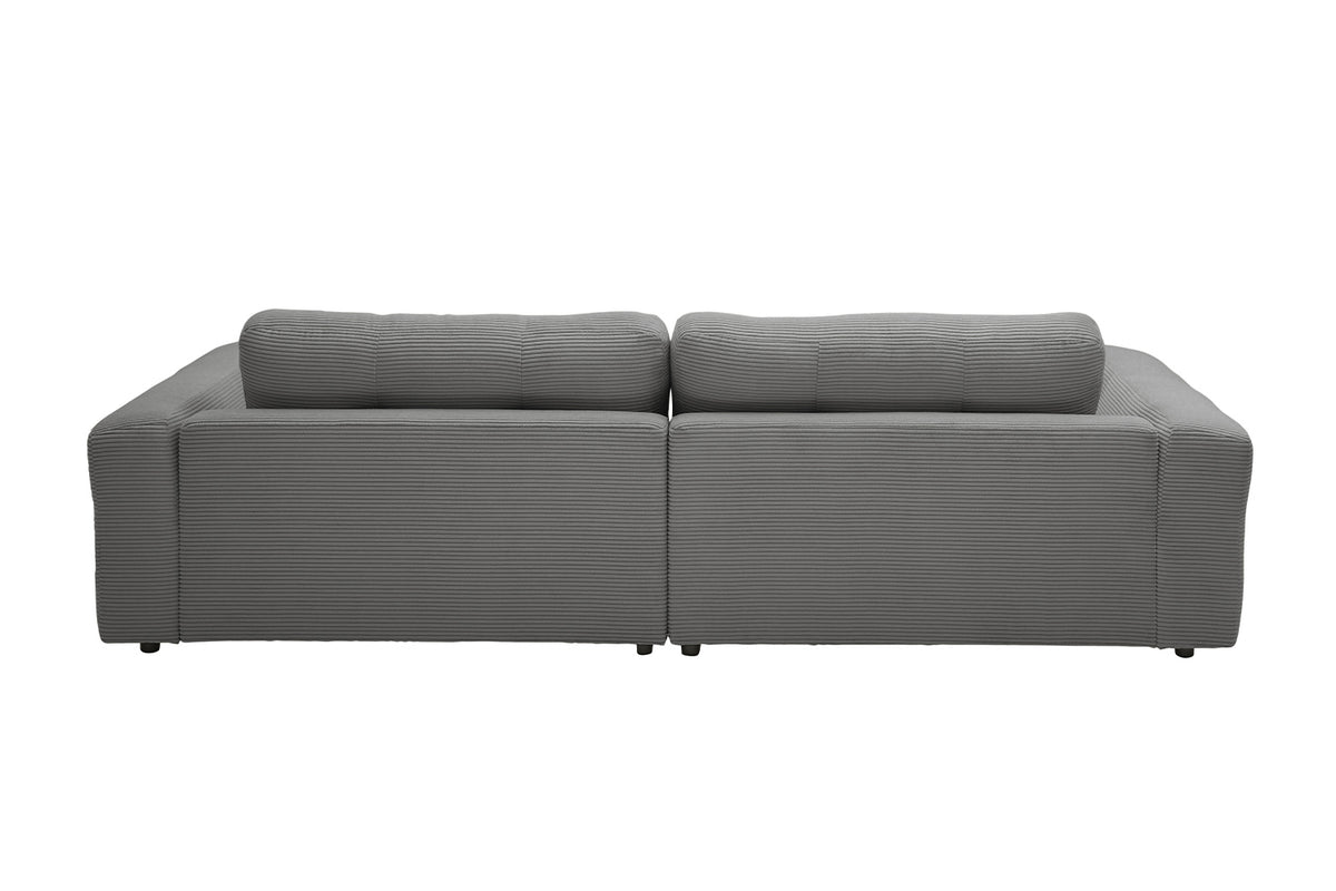 KAWOLA Sofa MIKA Ecksofa Cord grau