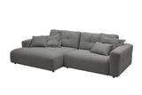 KAWOLA Sofa MIKA Ecksofa Cord grau