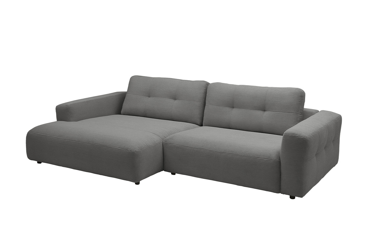 KAWOLA Sofa MIKA Ecksofa Cord grau