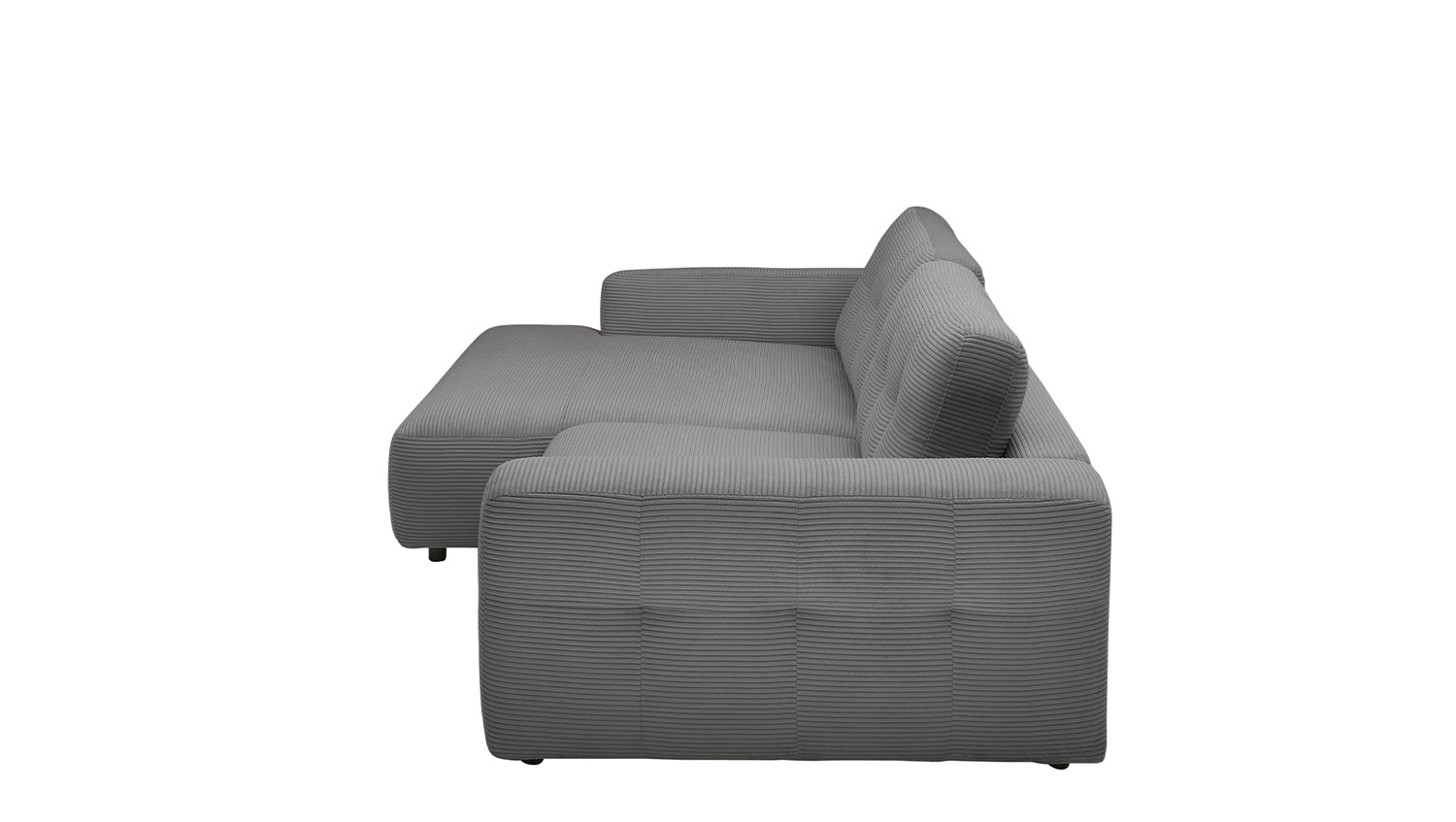 KAWOLA Sofa MIKA Ecksofa Cord grau