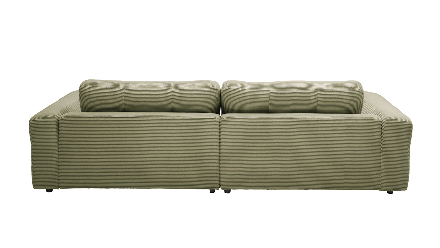 KAWOLA Sofa MIKA Ecksofa Cord olivgrün