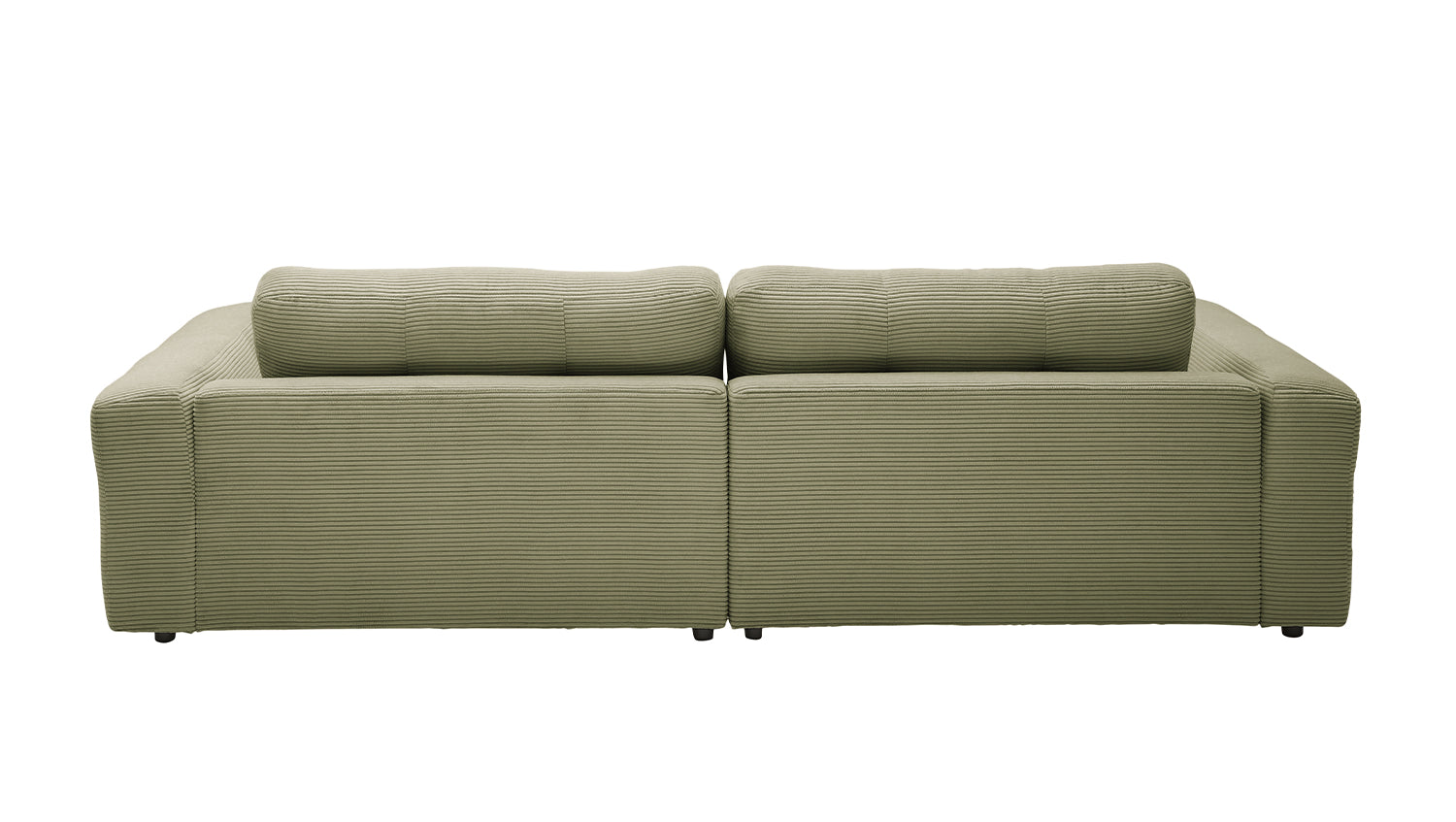 KAWOLA Sofa MIKA Ecksofa Cord olivgrün