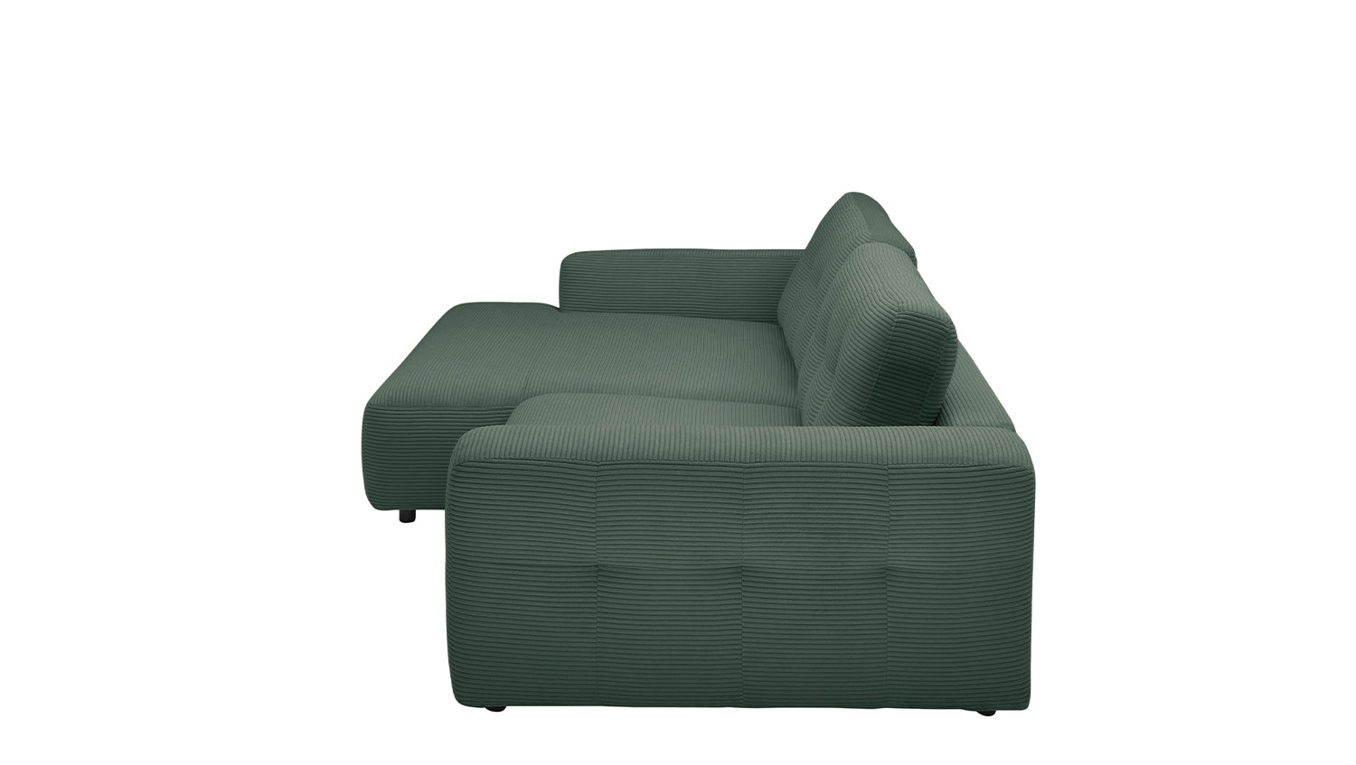 KAWOLA Sofa MIKA Ecksofa Cord smaragd