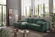 KAWOLA Sofa MIKA Ecksofa Cord smaragd, 276 x 167, Links