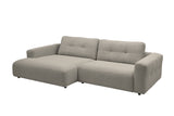KAWOLA Sofa MIKA Ecksofa Cord steingrau