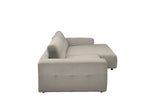 KAWOLA Sofa MIKA Ecksofa Cord steingrau
