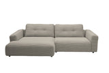KAWOLA Sofa MIKA Ecksofa Cord steingrau