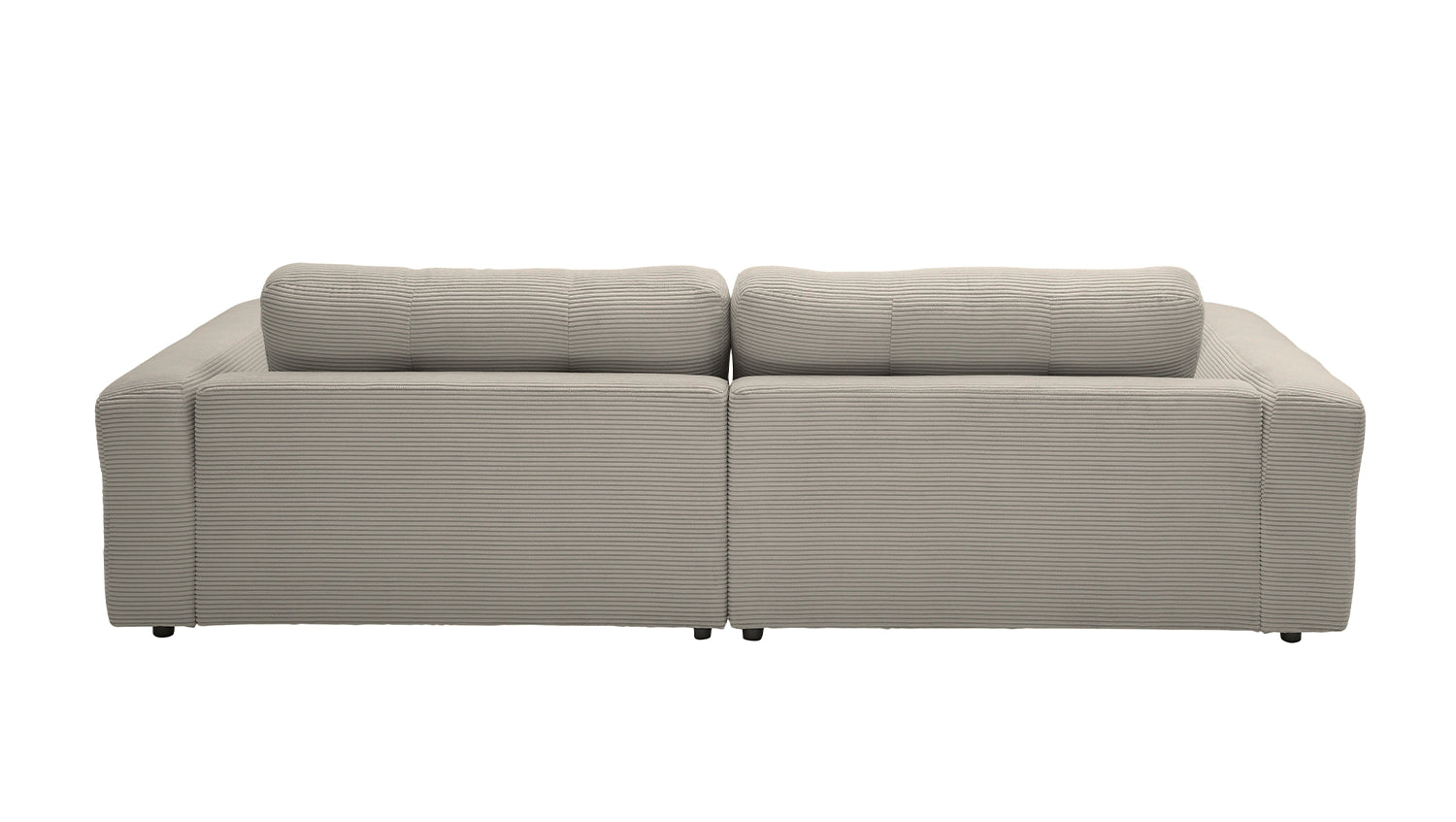 KAWOLA Sofa MIKA Ecksofa Cord steingrau